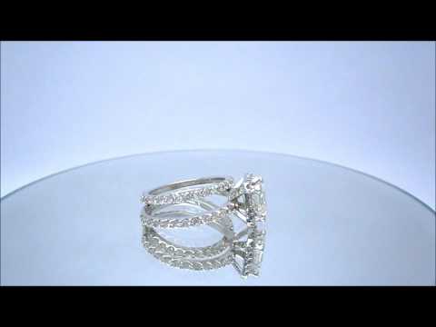 ASSCHER CUT DIAMOND ENGAGEMENT RING AND BAND 2.35CTW - KNR INC - 230.wmv