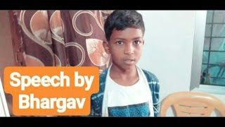 preview picture of video '#Speech by Bhargav Gate #class8 #student on #Youtube'