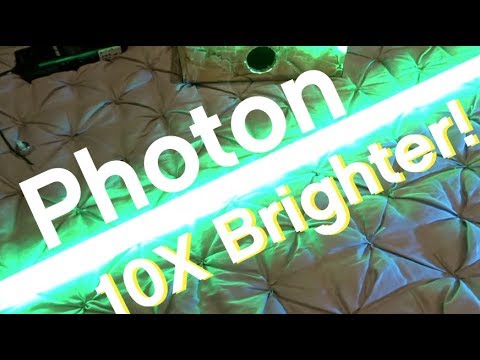 Qui Flex Photon Blade 10x Brighter than Just Blue LEDs Plus Neopixel Photonic Test
