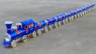 Make a longest toy train with Pepsi cans 🚂  Cars at Home - DIY