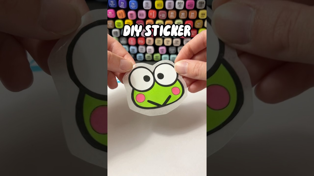 How to make stickers at home?! #diysticker #papercrafts #hellokitty #cute #crafts #diy
