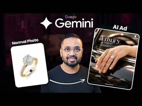 Thumbnail zu Create Social Media Post Designs Using Google Gemini | (AI Product Photoshoot + Design Tutorial)