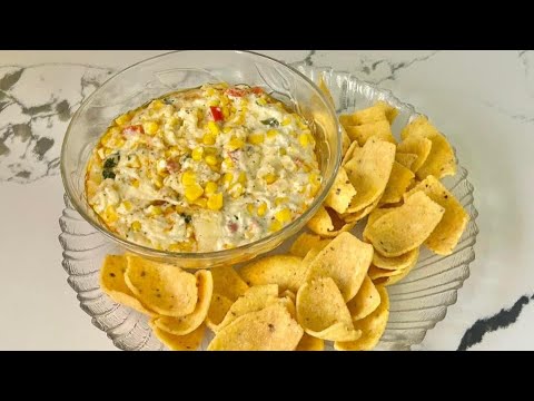 Hot Corn Dip - Best Cheesy Corn Dip Recipe - GameDay Football - Ellen’s Fall Baking Series 🌽🏈