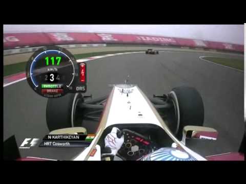 F1 2012 Narain Karthikeyan HRT F112 on board  China  Shanghai