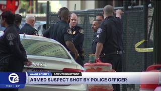 Detroit police chief: Man with gun shot by officers downtown in critical condition