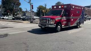 Manchester NH AMR Unit 695 responding to a medical call 9/22/2025.