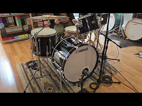 Drum Kits - Yamaha Recording Custom 14x24 9x13 15x16 (Solid Black) image 14