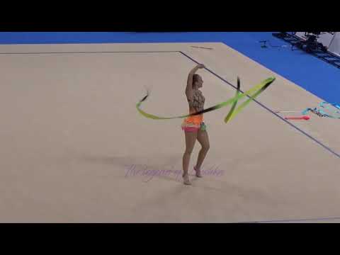 Amila HODZIC (BIH) ribbon - 2015 Stuttgart worlds Qualifs