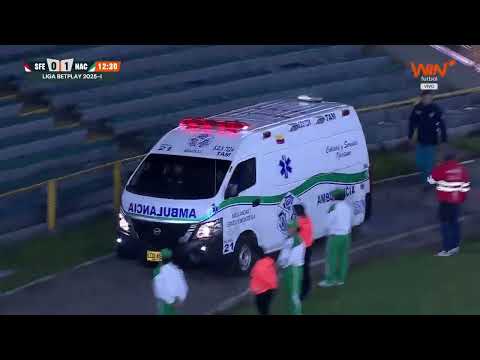 Andrés Felipe Román collapsed on the pitch and then got back to his feet.
