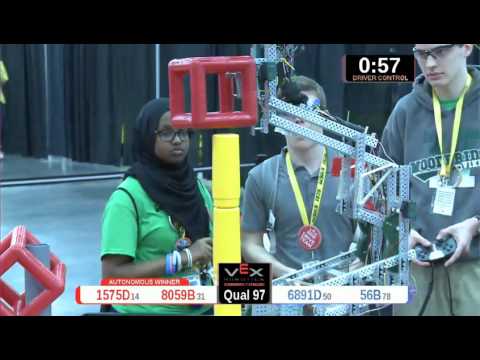 2015 VRC Engr Q97 - 1575D 8059B vs 6891D 56B - 62 to 28 - VEX Worlds 2015 - Engineering Division