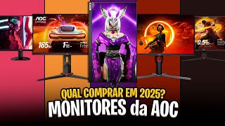 Qual Monitor Gamer da AOC comprar em 2025? Comparativo dos 5 Melhores ✅