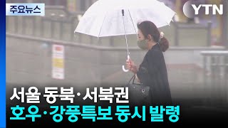 '강한 소나기' 서울 동북·서북권 호우·강풍특보 동시 발령 / YTN