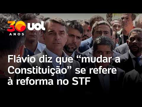 Flávio Bolsonaro, após dizer que ‘mudaria’ a Constituição, diz que se referia à reforma no STF