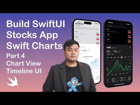 Build Swift Charts Stocks App Part 4 - Chart View - SwiftUI iOS 16 App thumbnail