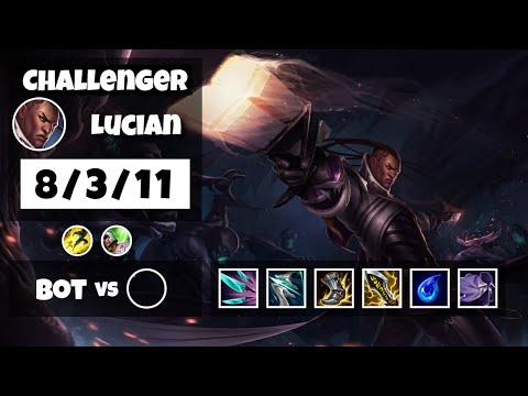 Lucian Bot Lane 11.8 Challenger Gameplay Replay S11 (8/3/11) - NA