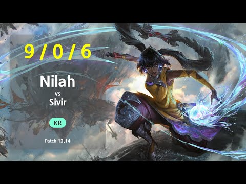 Nilah ADC vs Sivir - KR Challenger Patch 12.14