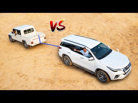 Toyota Fortuner 4x4 Vs Bolero Camper 4x4 - कोन जीतेगा ? | Tug Of War