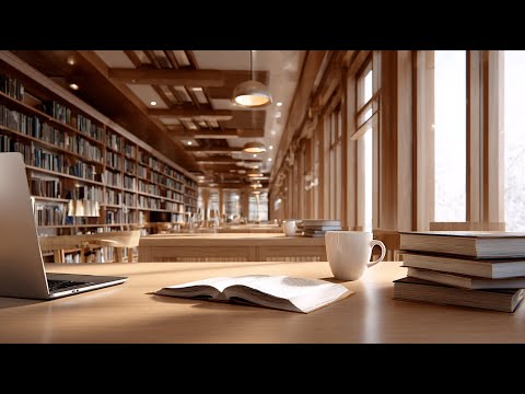 Realistic Public Library Ambience with Soft Chatter, Writing & Page Flips | Cozy Background Noise