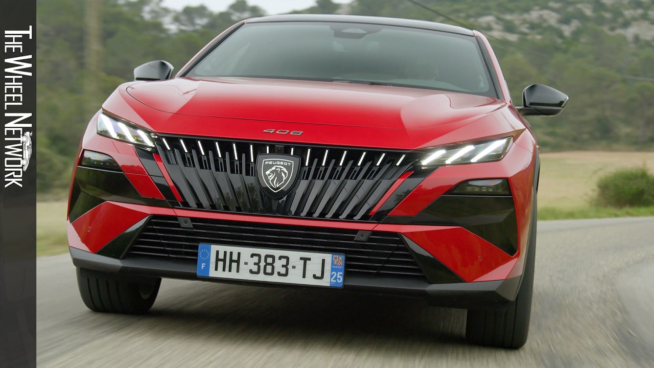 2027 Peugeot 408 GT Plug-in Hybrid (PHEV) | Red Elixir | Driving, Interior, Exterior [4K]