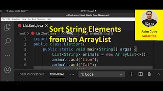How To Sort String Elements from an ArrayList