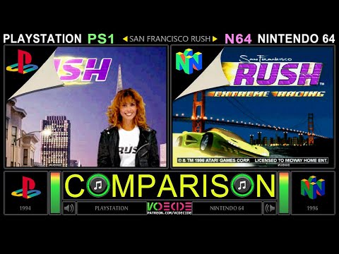 San Francisco Rush (PlayStation vs Nintendo 64) Side by Side Comparison