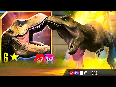 NEW UPGRADE REXY MAX LEVEL 6 STARS | JURASSIC WORLD THE GAME