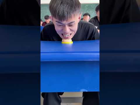 Students break off their favorite food with their chins.
