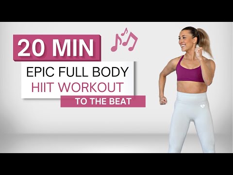 20 min EPIC FULL BODY HIIT WORKOUT | Move To The Beat ♫ | Fun + Intense Cardio | No Repeats