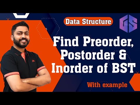Find Preorder Postorder Inorder of Binary Search Tree BST in Data Structure