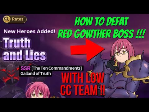 Seven Deadly Sins : Grand Cross !!! How To Defeat Red Gowther ! Boss! When you don’t Have Much CC!!