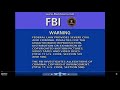 Sony FBI Warning Screen 2001 2005