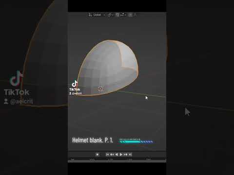 Blender. Helmet model blank. part 1.