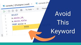 Download the video "Avoid This SQL Keyword For Better Queries"