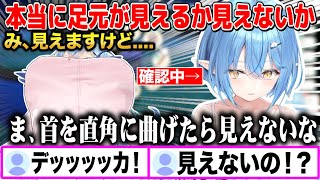 足元が見えるかどうかを確認したら胸がデカすぎて本当に見えなかった雪花ラミィw【切り抜き/ホロライブ】