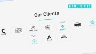 Brand Logo Section Using With Simple HTML & CSS | Website Section Tutorial