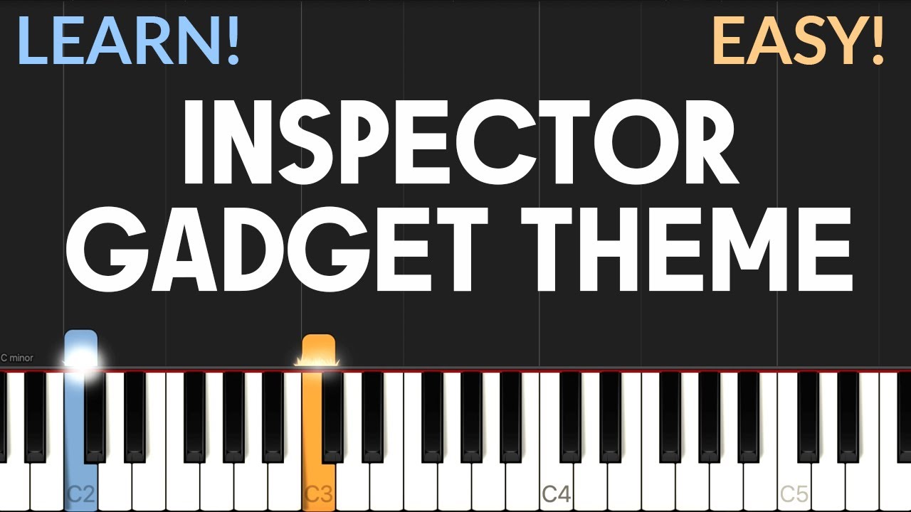 Inspector Gadget Theme | EASY Piano Tutorial