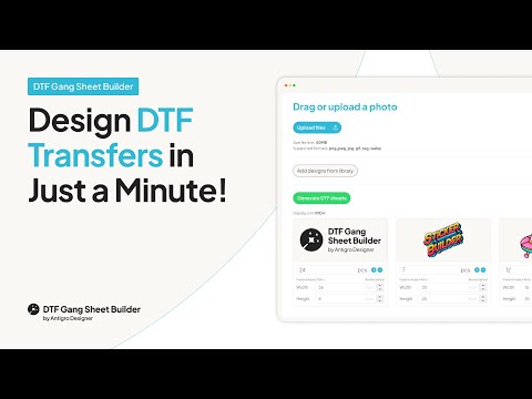 DTF Gang Sheet Builder 2.0 - Design DTF Transfers in Just a Minute!
