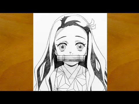 How to Draw Nezuko from Demon Slayer || Easy Anime Drawing for Beginners || Nezuko Pencil Sketch
