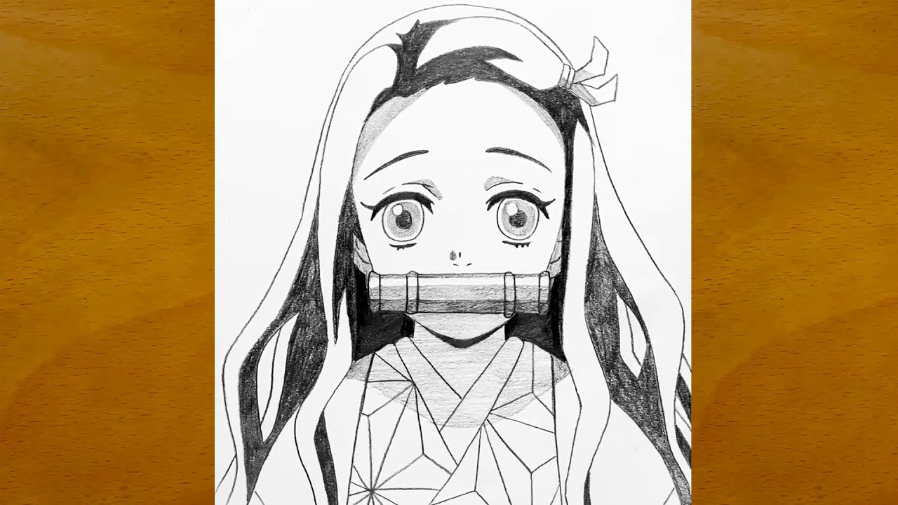 How to Draw Nezuko from Demon Slayer || Easy Anime Drawing for Beginners || Nezuko Pencil Sketch