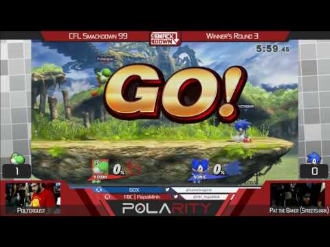CFL Smackdown 99 WiiU - Poltergust (Yoshi) vs StreetShark (Sonic) - Winners R3