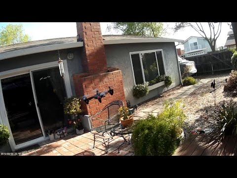 Quadcopter on windy day (Hubsan X4 H107L)