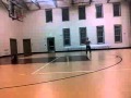 One Handed Half Court Shot Backwards