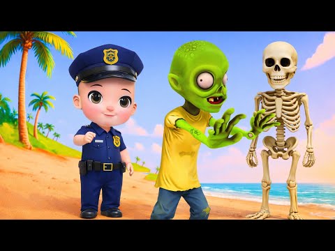 Monsters at the Beach! 🏝️🚨 | Monster Police Saves Kids | Baby Eco Kids Story