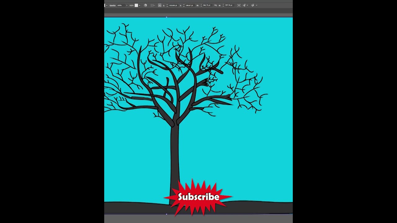 Vector Illustration of a Tree Shorts | adobe illustrator | butter paper |