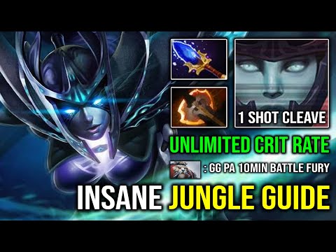 UNLIMITED CRIT RATE 1 Shot Infinite Blur Phantom Assassin with 10Min Battlefury OP Cleave Dota 2
