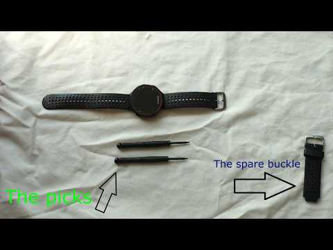 Changing a watch strap on a Garmin Forerunner 235