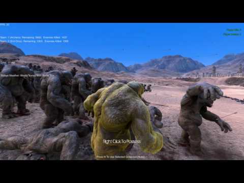 UEBS epic battle simulation  - archers, knignts, spearman, catapults VS orcs ogres and cyclops -
