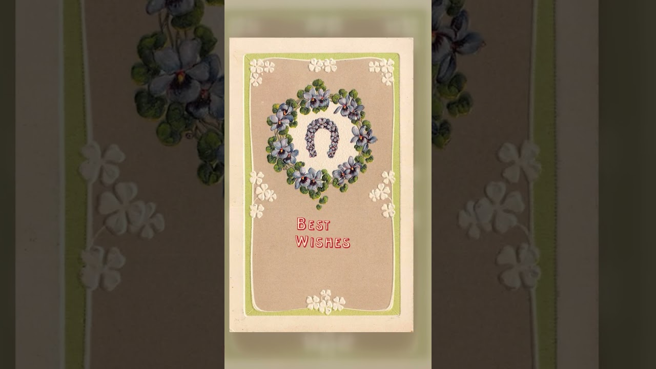 Best Wishes Embossed Postcard, Stuttgart, 1911 Video