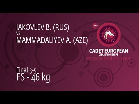 BRONZE FS - 46 kg: A. MAMMADALIYEV (AZE) df. B. IAKOVLEV (RUS), 8-8