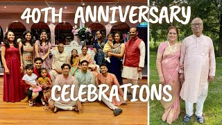 Our Parents 40th Wedding anniversary celebrations|Desi Couple On The Go